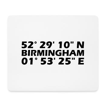 Coordonnées de Birmingham - Tapis de souris (format paysage) - blanc - Devant