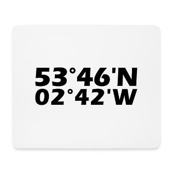 Preston Koordinaten - Mousepad (Querformat) - Weiß - Vorne