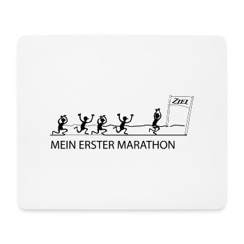 My first marathon - finish #Marathon #Ziel - Mouse Pad (horizontal) - white - Front
