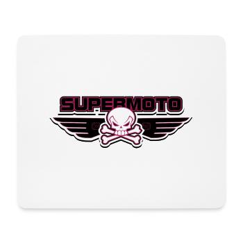 SUPER MOTO Pirates rose - Tapis de souris (format paysage) - blanc - Devant