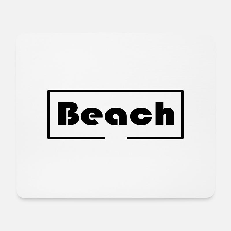 Beach mit Rahmen - Mousepad (Querformat) - Weiß