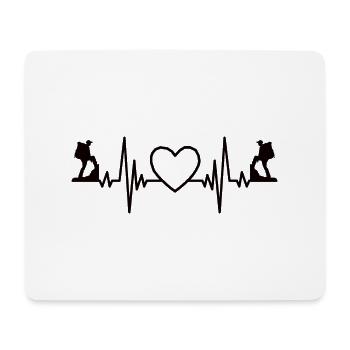Wandern Berg Bouldern Berge Klettern Bergsteigen - Mousepad (Querformat) - Weiß - Vorne