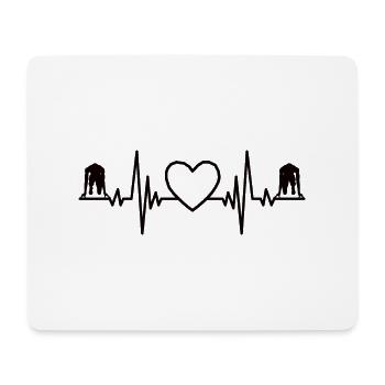 Jogger cardio training race fit jogging running - Mouse Pad (horizontal) - white - Front