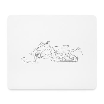 Schneemobil Motorschlitten Snowmobile snowmachine - Mouse Pad (horizontal) - white - Front