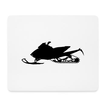 Schneemobil Motorschlitten Snowmobile snowmachine - Mouse Pad (horizontal) - white - Front
