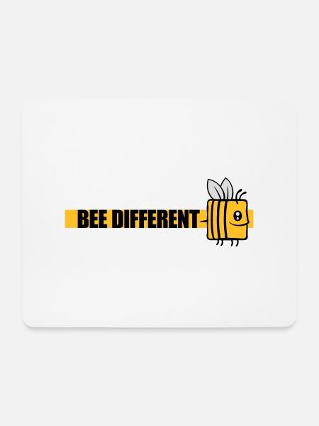 bee different Spruch Zitat - Mousepad (Querformat) - Weiß