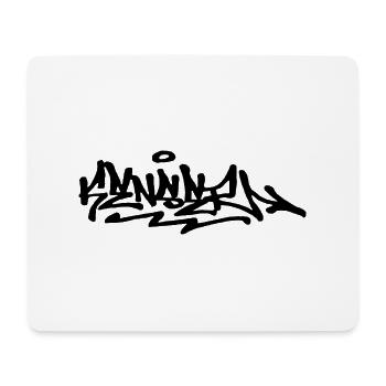 Graffiti Tag "KENSER" Handstyle - Mousepad (Querformat) - Weiß - Vorne