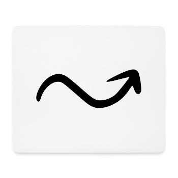 Arrow drawing sketch black - Mouse Pad (horizontal) - white - Front
