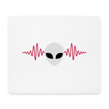 Pulse Alien Head Heartbeat - Mouse Pad (horizontal) - white - Front