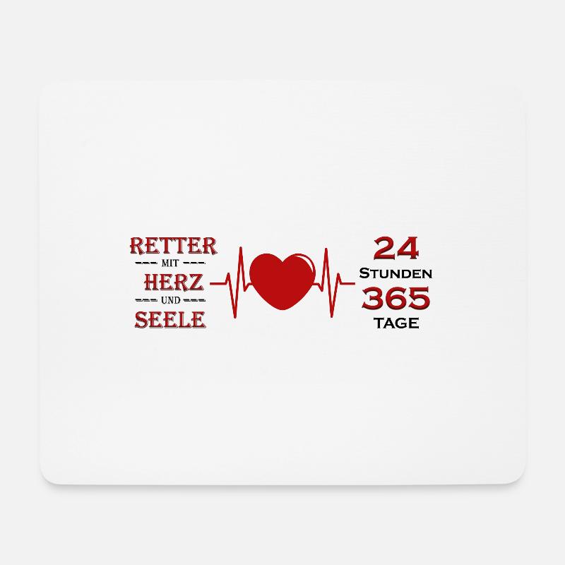 Retter - Mousepad (Querformat) - Weiß
