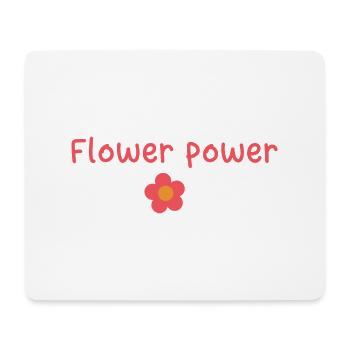 T-shirt Flower power - Tapis de souris (format paysage) - blanc - Devant
