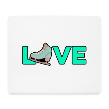 Love Graphic Ice Skating Figure Skater Ice Skater - Mousepad (Querformat) - Weiß - Vorne