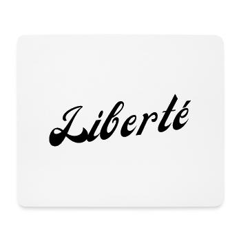 Liberté - Tapis de souris (format paysage) - blanc - Devant