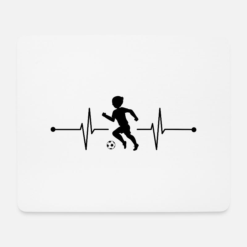 Fußball Soccer - Mousepad (Querformat) - Weiß