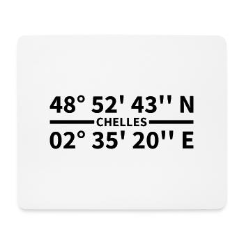 Chelles coordinates - Mouse Pad (horizontal) - white - Front