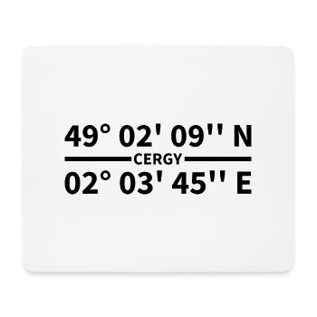 Cergy coordinates - Mouse Pad (horizontal) - white - Front