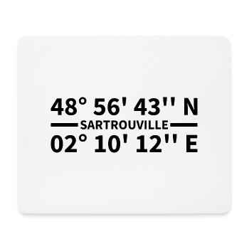 Sartrouville coordinates - Mouse Pad (horizontal) - white - Front
