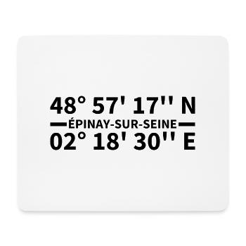 Épinay-sur-Seine coordinates - Mouse Pad (horizontal) - white - Front