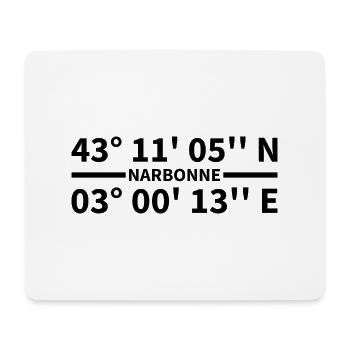 Narbonne coordinates - Mouse Pad (horizontal) - white - Front
