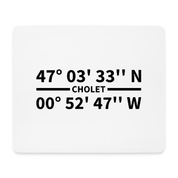 Cholet coordinates - Mouse Pad (horizontal) - white - Front
