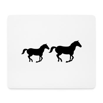 Horses - Mouse Pad (horizontal) - white - Front