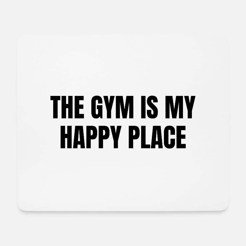 Gym - Mousepad (Querformat) - Weiß
