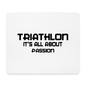 Marathon Triathlon Running Jogging Biking Cycling - Mouse Pad (horizontal) - white - Front