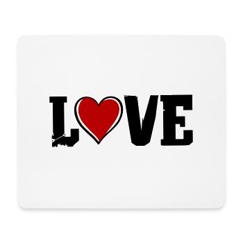 love heart - Mousepad (Querformat) - Weiß - Vorne