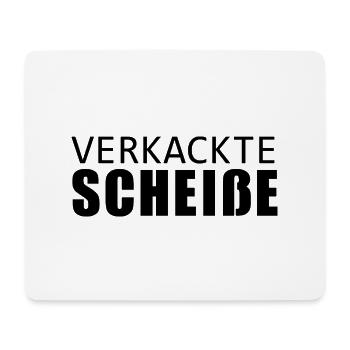 Verkackte Scheiße - Scheisse - Mist - Fluchen - Mousepad (Querformat) - Weiß - Vorne