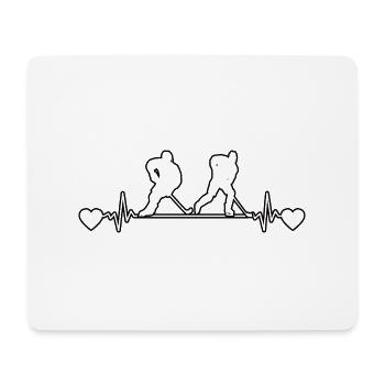 Eishockey Hockeyfan Eishockeyspieler Eishockeyteam - Mousepad (Querformat) - Weiß - Vorne