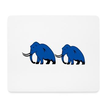 mammut 2 - Mousepad (Querformat) - Weiß - Vorne