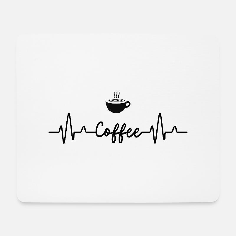 Coffee - Mousepad (Querformat) - Weiß