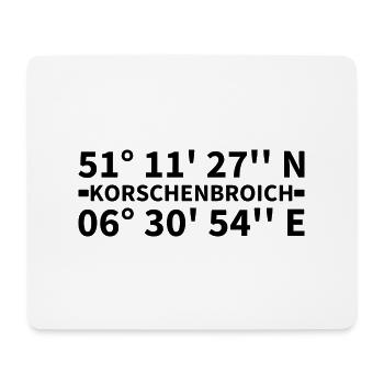 Korschenbroich coordinates - Mouse Pad (horizontal) - white - Front