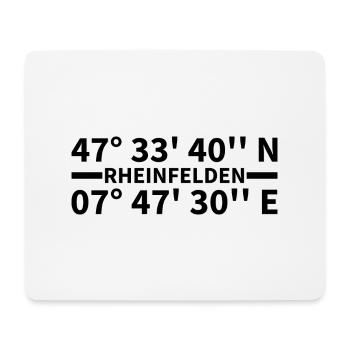 Rheinfelden coordinates - Mouse Pad (horizontal) - white - Front