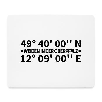 Weiden in der Oberpfalz coordinates - Mouse Pad (horizontal) - white - Front