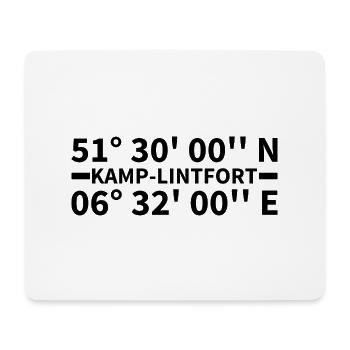 Kamp-Lintfort Koordinaten - Mousepad (Querformat) - Weiß - Vorne