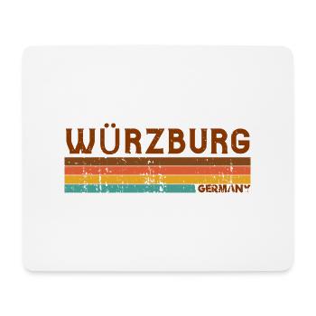 Vintage 1980s Style Wurzburg Germany - Tapis de souris (format paysage) - blanc - Devant