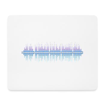 Sound Waves Music Wave Vintage Retro DJ Heart Disc - Mouse Pad (horizontal) - white - Front