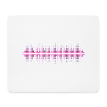 Schallwellen Musikwelle Vintage Retro DJ Herz Scheibe - Mousepad (Querformat) - Weiß - Vorne