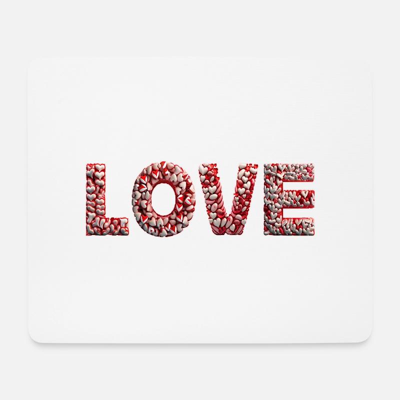 ❤️ LOVE love LOVE ❤️ Liebe ist Alles - Mousepad (Querformat) - Weiß