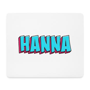 Namen Motiv: Hanna - Mousepad (Querformat) - Weiß - Vorne