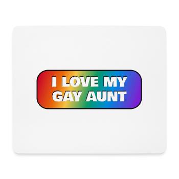 Ich liebe meine schwule Tante - Mousepad (Querformat) - Weiß - Vorne