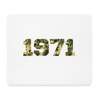 Cadeau d’anniversaire 1971 Vintage 1971 Army - Tapis de souris (format paysage) - blanc - Devant