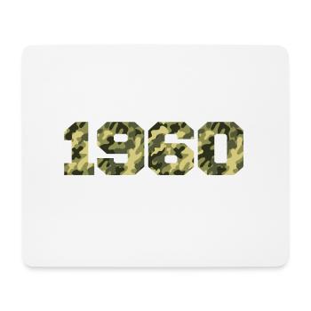 Cadeau d’anniversaire des années 1960 Vintage Armée des années 1960 - Tapis de souris (format paysage) - blanc - Devant