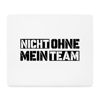 without my team - Mouse Pad (horizontal) - white - Front