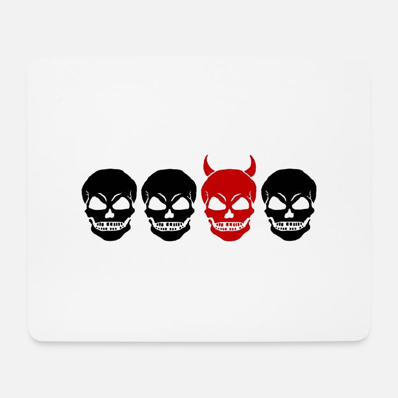 DIFFERENT SKULL2 -2C - Mousepad (Querformat) - Weiß