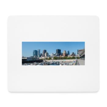 Panoramablick auf die Skyline von Montreal vom Hafen aus - Mousepad (Querformat) - Weiß - Vorne