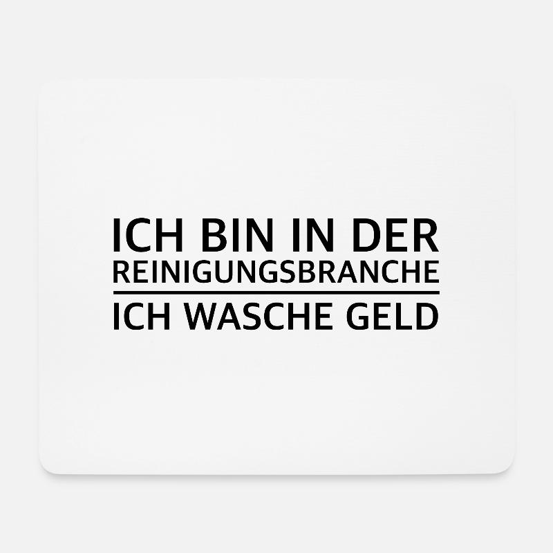 Ich bin in der Reinigungsbranche, ich wasche Geld - Mousepad (Querformat) - Weiß