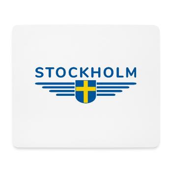 Stockholm T-Shirt for Fans and Travelers - Mouse Pad (horizontal) - white - Front