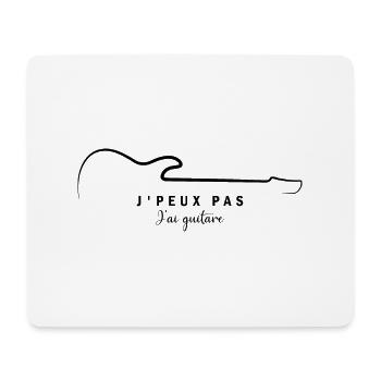 Ich kann keine Gitarre haben - Mousepad (Querformat) - Weiß - Vorne